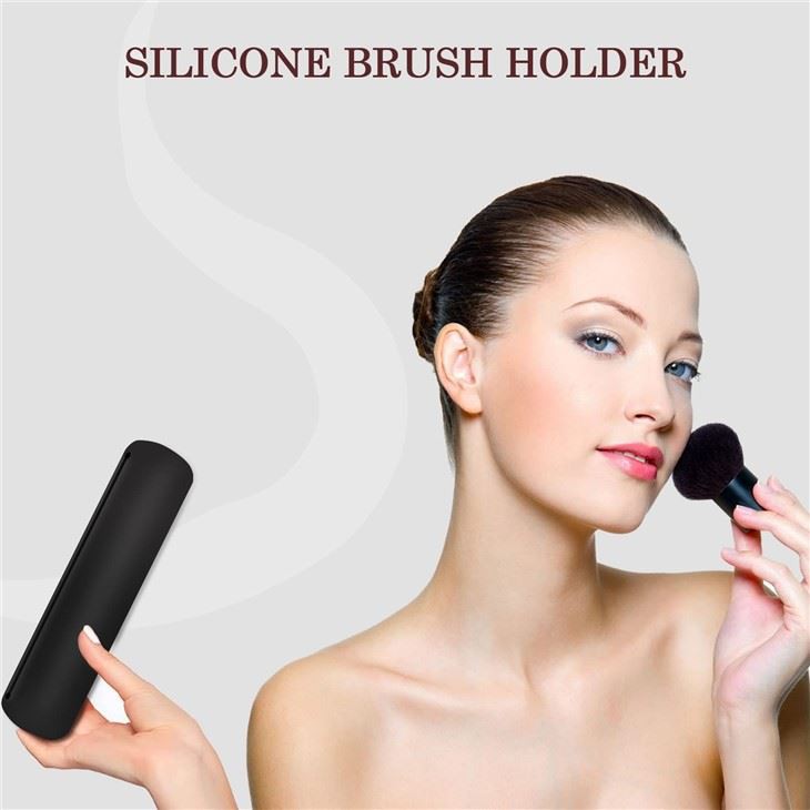 Portable Silicone Makeup Bag For Brush Case